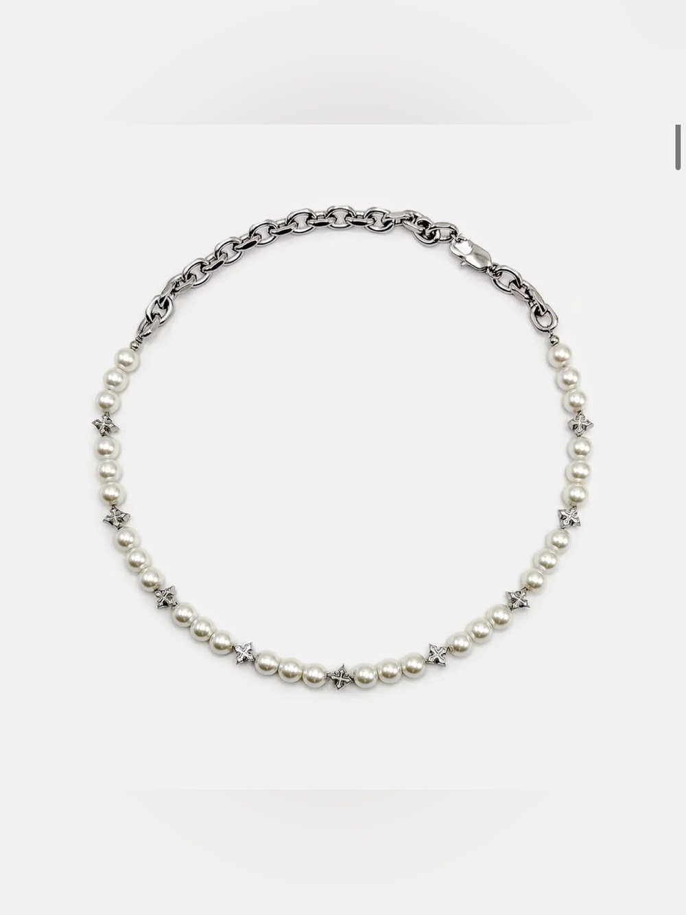 Mini Cross Pearl Necklace from Rare Romance